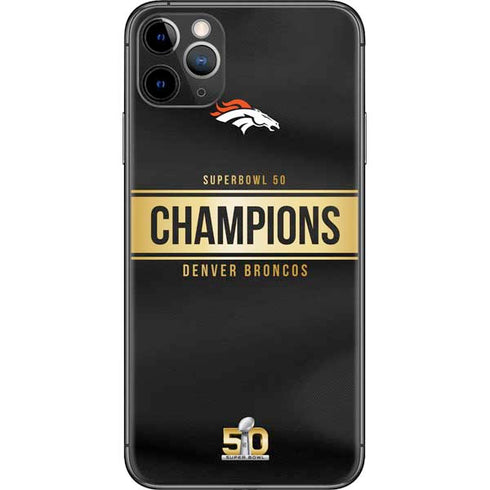 NFL Denver Broncos Super Bowl 50 Champions Black iPhone 11 Pro Max Skin