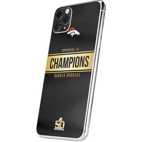 NFL Denver Broncos Super Bowl 50 Champions Black iPhone 11 Pro Max Skin