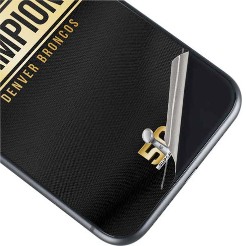 NFL Denver Broncos Super Bowl 50 Champions Black iPhone 11 Skin