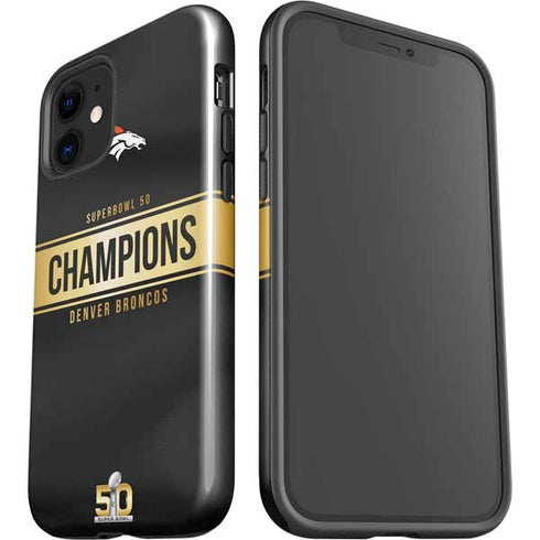 NFL Denver Broncos Super Bowl 50 Champions Black iPhone 12 Impact Case