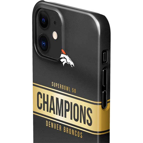 NFL Denver Broncos Super Bowl 50 Champions Black iPhone 12 Mini Lite Case