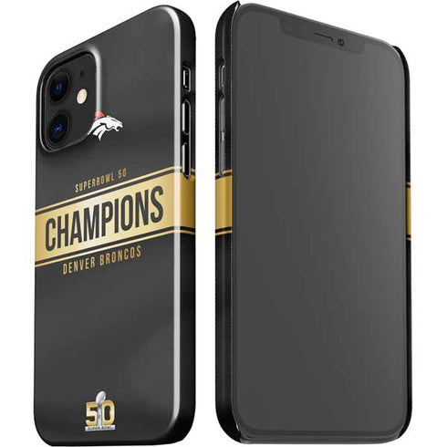 NFL Denver Broncos Super Bowl 50 Champions Black iPhone 12 Mini Lite Case
