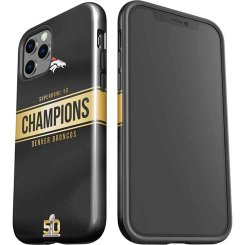 NFL Denver Broncos Super Bowl 50 Champions Black iPhone 12 Pro Impact Case