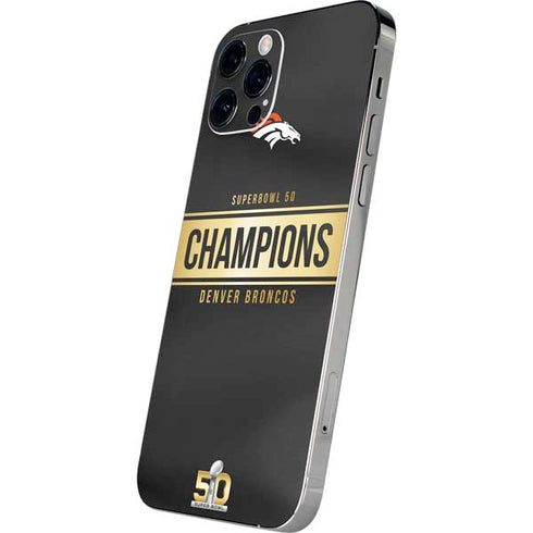 NFL Denver Broncos Super Bowl 50 Champions Black iPhone 12 Pro Max Skin
