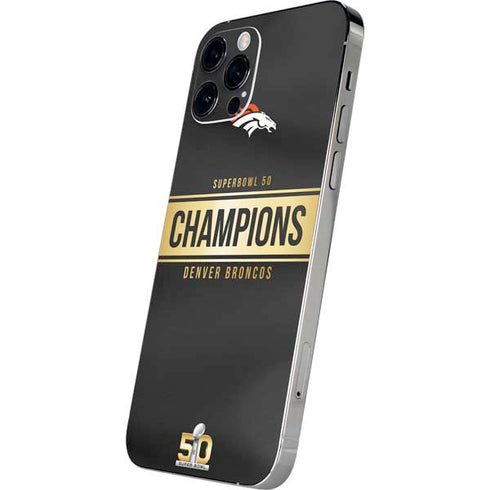 NFL Denver Broncos Super Bowl 50 Champions Black iPhone 12 Pro Skin