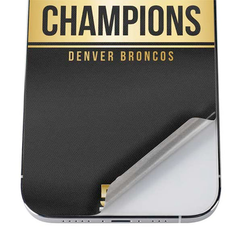 NFL Denver Broncos Super Bowl 50 Champions Black iPhone 12 Pro Skin