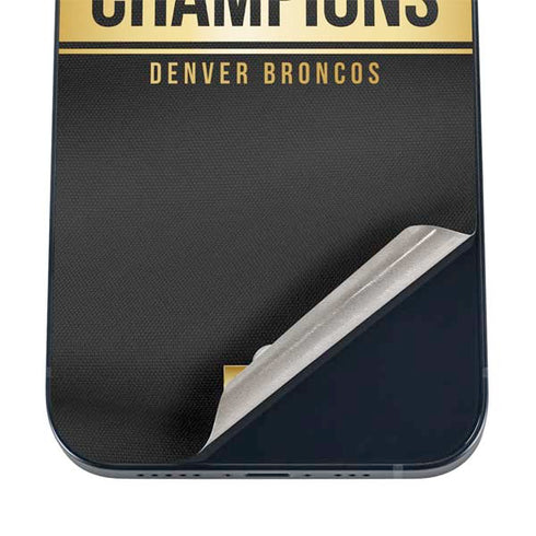 NFL Denver Broncos Super Bowl 50 Champions Black iPhone 12 Skin