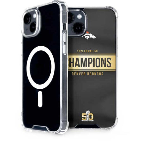 NFL Denver Broncos Super Bowl 50 Champions Black iPhone 13 MagSafe Case