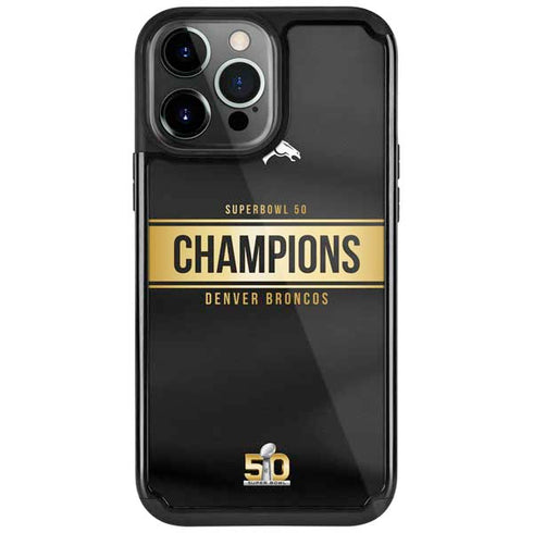 NFL Denver Broncos Super Bowl 50 Champions Black iPhone 13 Pro Cargo Case