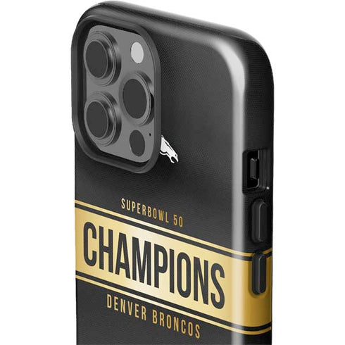 NFL Denver Broncos Super Bowl 50 Champions Black iPhone 13 Pro Max Impact Case