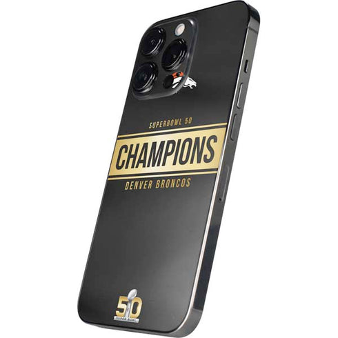 NFL Denver Broncos Super Bowl 50 Champions Black iPhone 13 Pro Max Skin