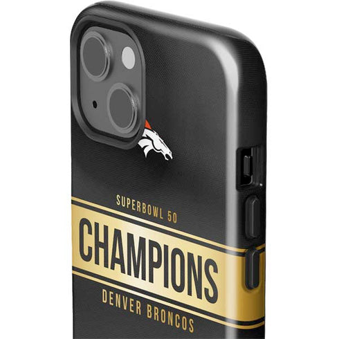 NFL Denver Broncos Super Bowl 50 Champions Black iPhone 14 Impact Case