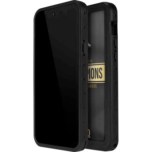 NFL Denver Broncos Super Bowl 50 Champions Black iPhone 14 Pro Max Waterproof Case