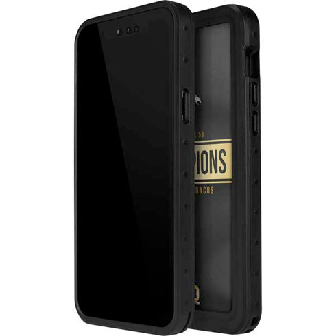 NFL Denver Broncos Super Bowl 50 Champions Black iPhone 14 Pro Waterproof Case