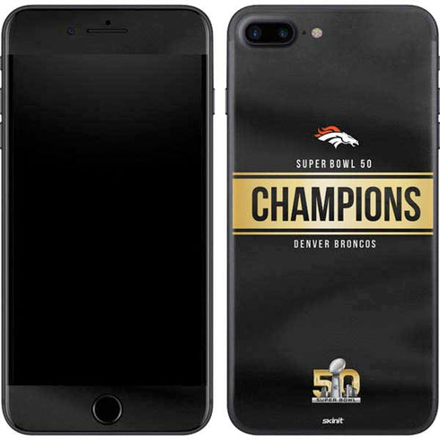 NFL Denver Broncos Super Bowl 50 Champions Black iPhone 7 Plus Skin