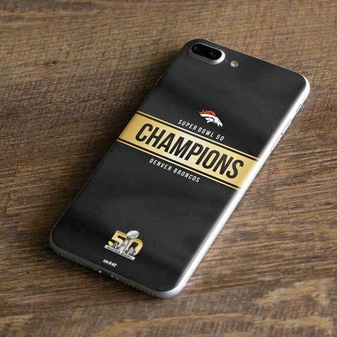 NFL Denver Broncos Super Bowl 50 Champions Black iPhone 7 Plus Skin