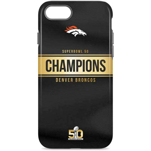 NFL Denver Broncos Super Bowl 50 Champions Black iPhone 8 Pro Case