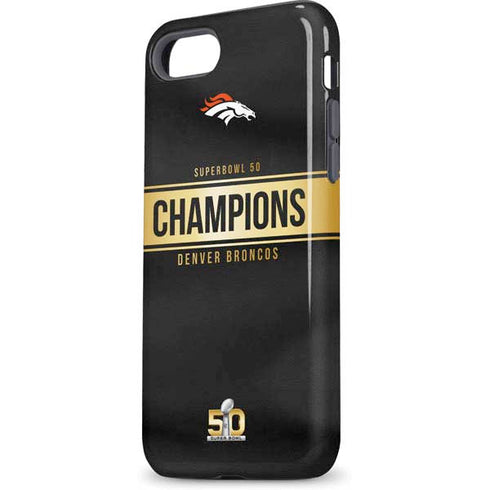 NFL Denver Broncos Super Bowl 50 Champions Black iPhone 8 Pro Case