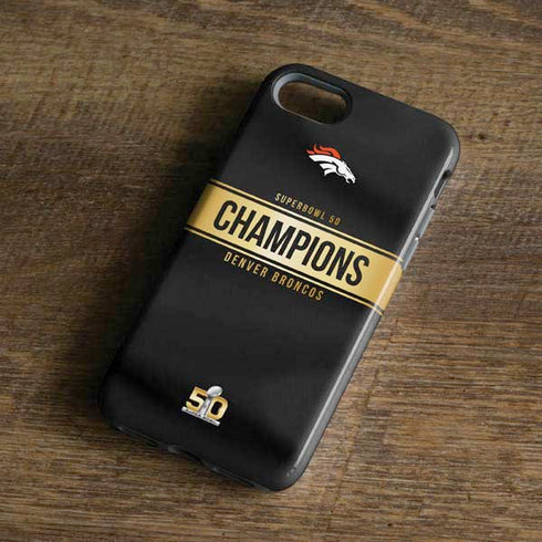 NFL Denver Broncos Super Bowl 50 Champions Black iPhone 8 Pro Case