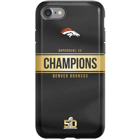 NFL Denver Broncos Super Bowl 50 Champions Black iPhone SE (2nd & 3rd Gen) Pro Case