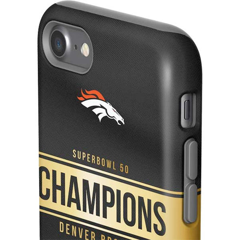 NFL Denver Broncos Super Bowl 50 Champions Black iPhone SE (2nd & 3rd Gen) Pro Case