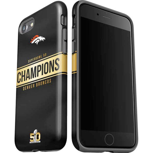 NFL Denver Broncos Super Bowl 50 Champions Black iPhone SE (2nd & 3rd Gen) Pro Case