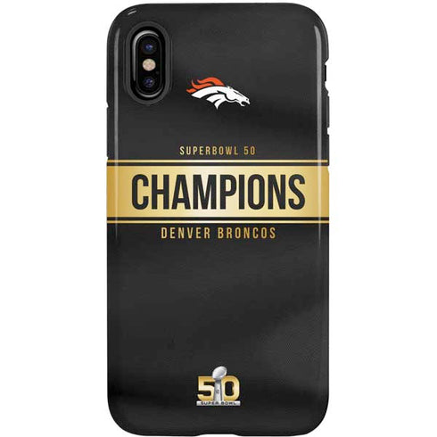 NFL Denver Broncos Super Bowl 50 Champions Black iPhone X Pro Case