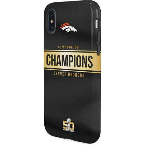 NFL Denver Broncos Super Bowl 50 Champions Black iPhone X Pro Case