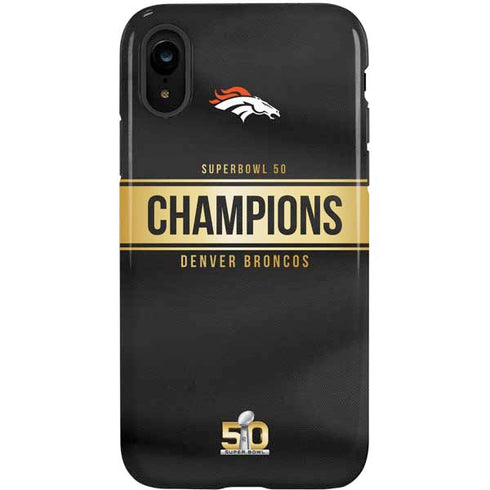 NFL Denver Broncos Super Bowl 50 Champions Black iPhone XR Pro Case