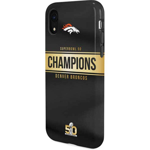 NFL Denver Broncos Super Bowl 50 Champions Black iPhone XR Pro Case