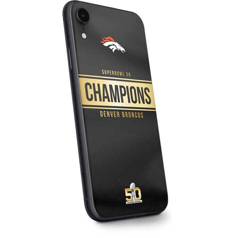 NFL Denver Broncos Super Bowl 50 Champions Black iPhone XR Skin