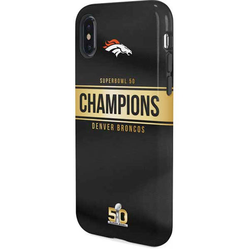NFL Denver Broncos Super Bowl 50 Champions Black iPhone XS Pro Case