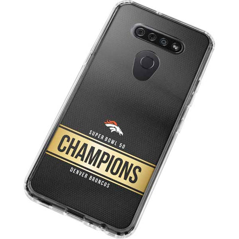NFL Denver Broncos Super Bowl 50 Champions Black LG K51/Q51 Clear Case