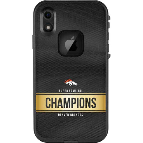 NFL Denver Broncos Super Bowl 50 Champions Black LifeProof Fre iPhone Skin