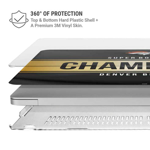 NFL Denver Broncos Super Bowl 50 Champions Black MacBook Air 15in (2023-2025) Case plus Skin