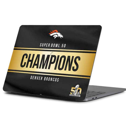 NFL Denver Broncos Super Bowl 50 Champions Black Apple MacBook Pro 13-inch Skin