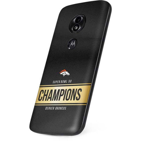 NFL Denver Broncos Super Bowl 50 Champions Black Moto E5 Play Skin