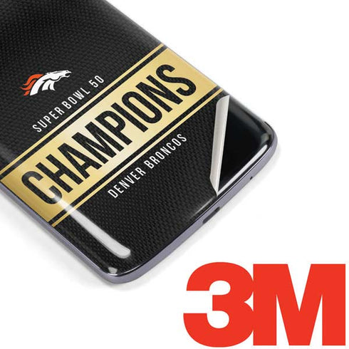 NFL Denver Broncos Super Bowl 50 Champions Black Moto E5 Plus Skin
