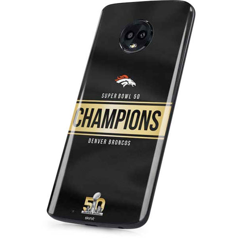 NFL Denver Broncos Super Bowl 50 Champions Black Moto G6 Skin