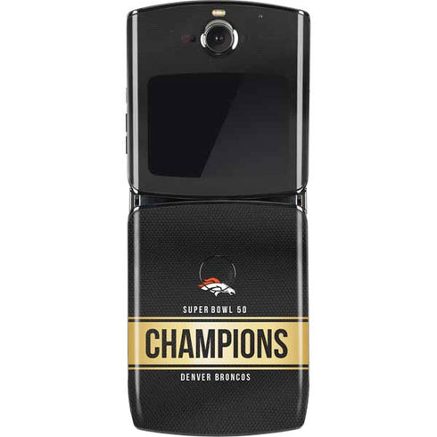 NFL Denver Broncos Super Bowl 50 Champions Black Motorola RAZR Skin