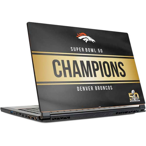 NFL Denver Broncos Super Bowl 50 Champions Black MSI GS65 Stealth Laptop Skin