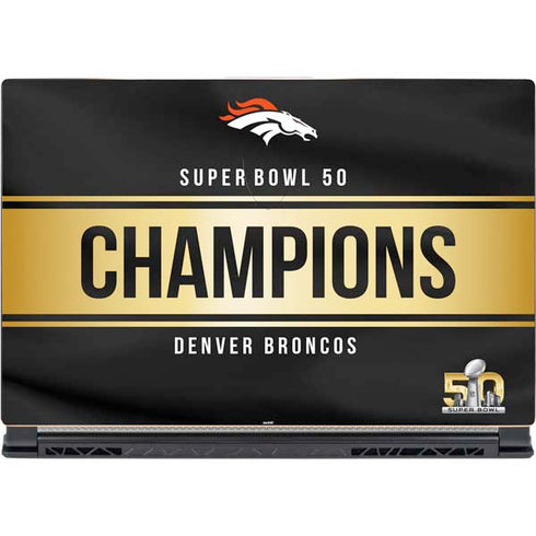 NFL Denver Broncos Super Bowl 50 Champions Black MSI GS65 Stealth Laptop Skin