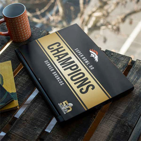 NFL Denver Broncos Super Bowl 50 Champions Black MSI GS65 Stealth Laptop Skin
