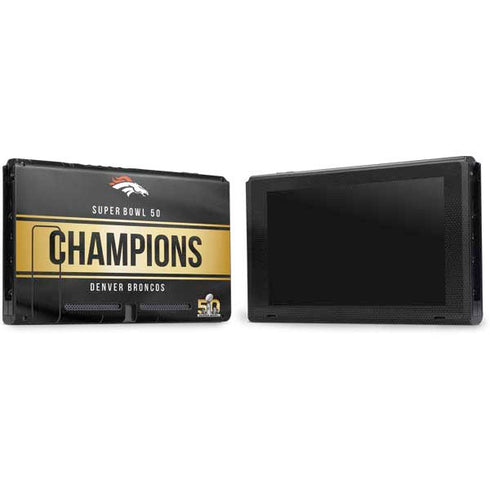 NFL Denver Broncos Super Bowl 50 Champions Black Nintendo Switch Bundle Skin