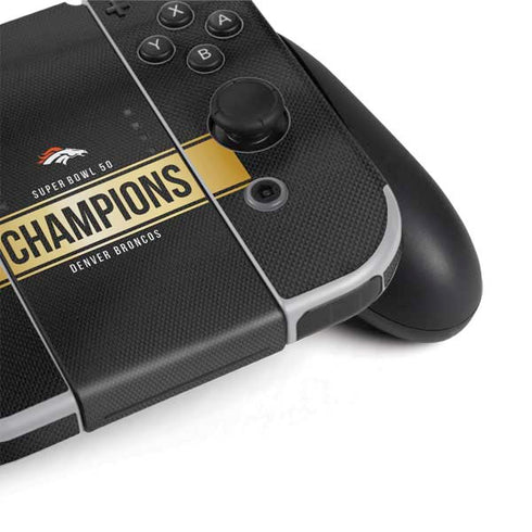 NFL Denver Broncos Super Bowl 50 Champions Black Nintendo Switch OLED (2021) Skin