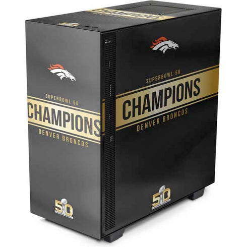 NFL Denver Broncos Super Bowl 50 Champions Black NZXT H510 Compact ATX Mid-Tower Case Skin
