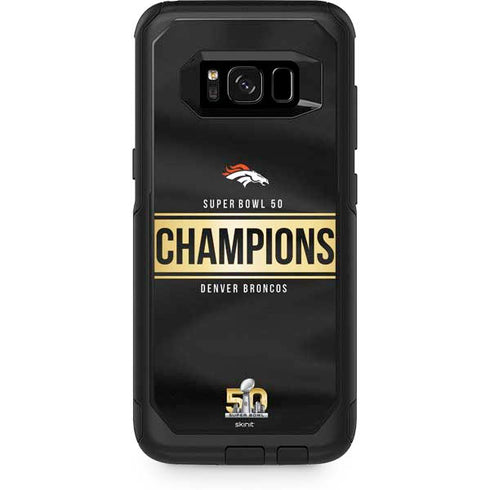NFL Denver Broncos Super Bowl 50 Champions Black Otterbox Commuter Galaxy Skin