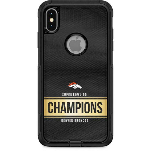 NFL Denver Broncos Super Bowl 50 Champions Black Otterbox Commuter iPhone Skin