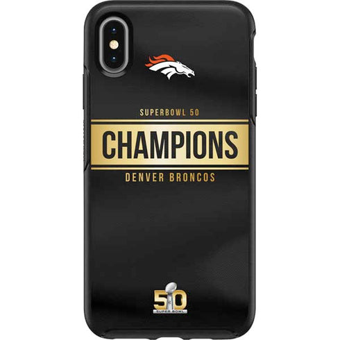 NFL Denver Broncos Super Bowl 50 Champions Black Otterbox Symmetry iPhone Skin
