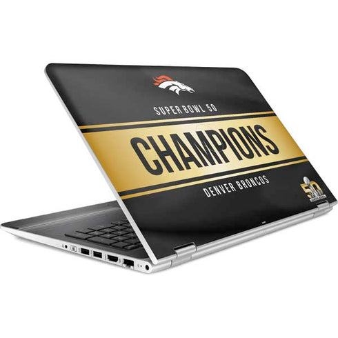 NFL Denver Broncos Super Bowl 50 Champions Black HP Pavilion Skin